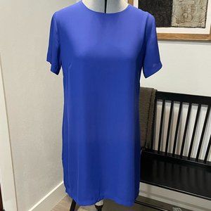 Blue Short Sleeve Sheeth Dress Sz. L
